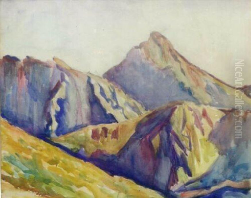 Mountain landscape Oil Painting by Stanislaw Radziejowski