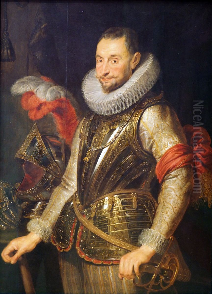 Bildnis des Marchese Ambrogio Spinola Oil Painting by (studio of) Rubens, Peter Paul