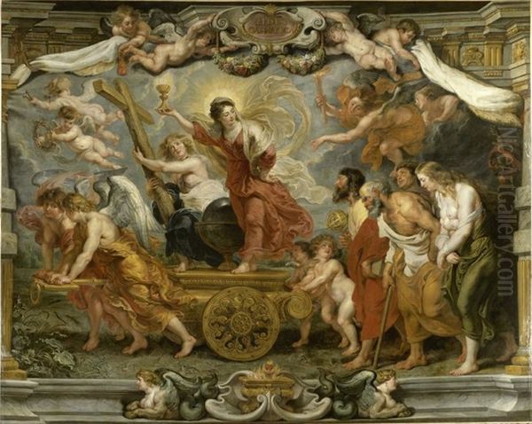 Le Triomphe de la foi catholique Oil Painting by (studio of) Rubens, Peter Paul