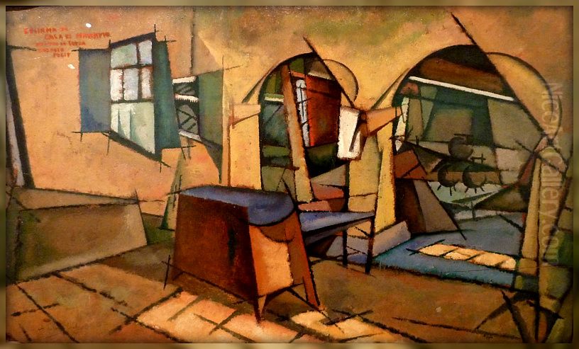 Cozinha da Casa de Manhufe Oil Painting by Amadeo De Souza Cardoso