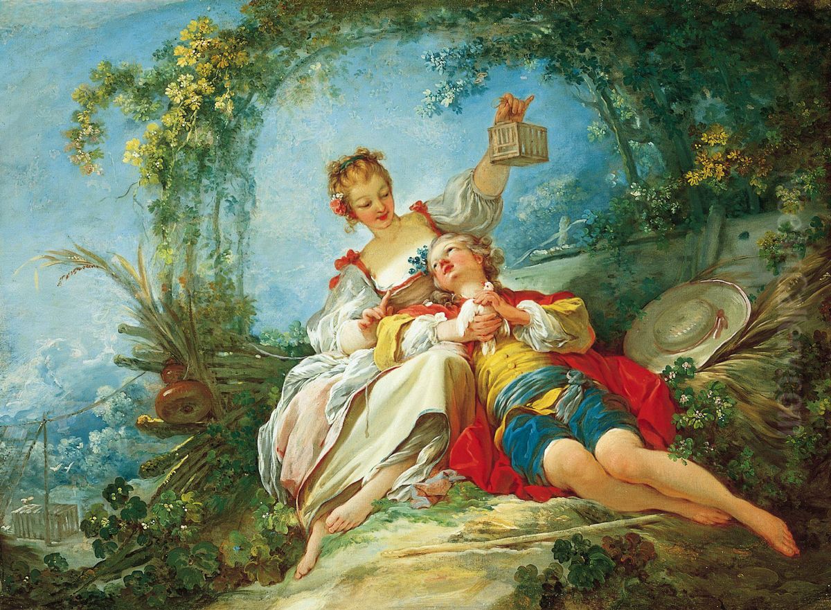 Amanti felici Oil Painting by Jean-Honore Fragonard
