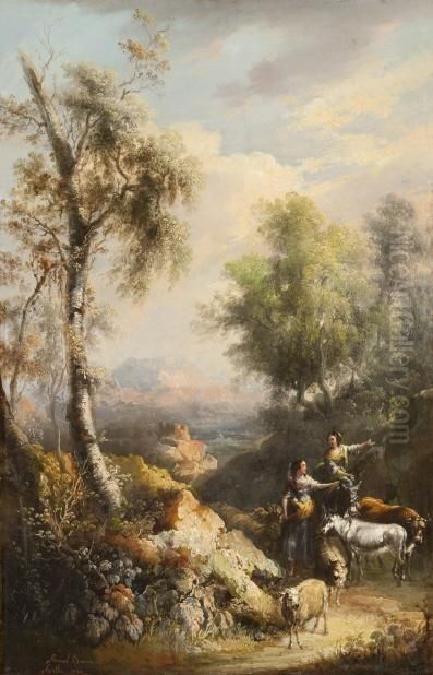 Amanecer Oil Painting by Manuel Barron y Carrillo