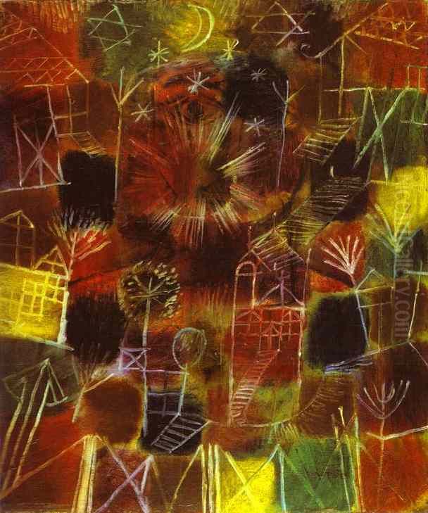 Cosmic Composition Oil Painting by Paul Klee
