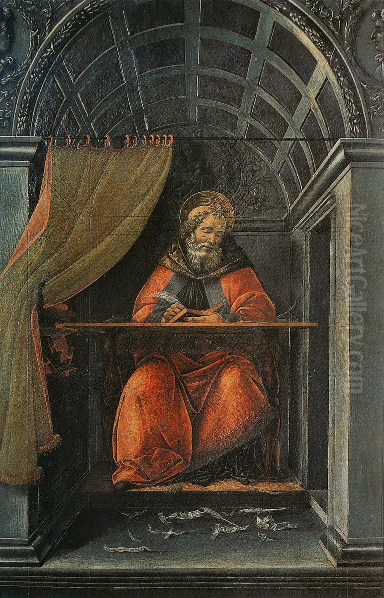 Saint Augustin dans son cabinet de travail Oil Painting by Sandro Botticelli