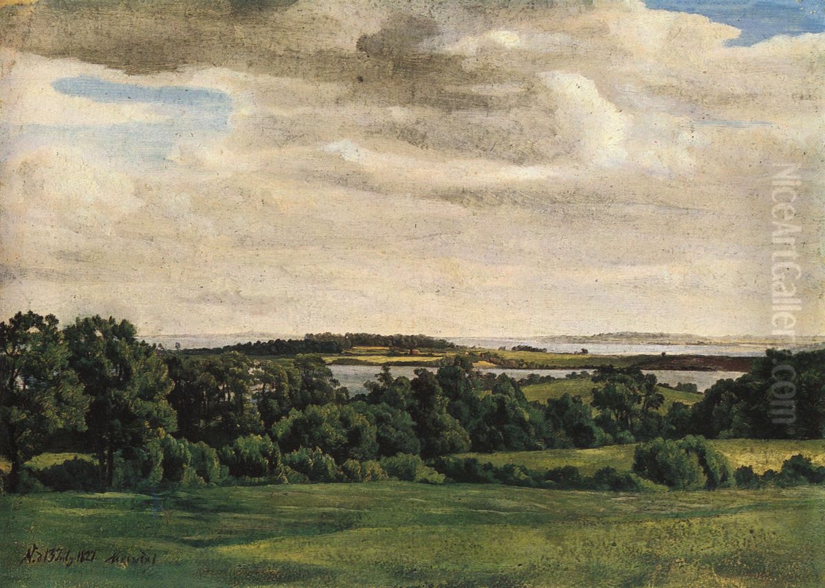 Holsteinische Landschaft Oil Painting by Adolph Friedrich Vollmer