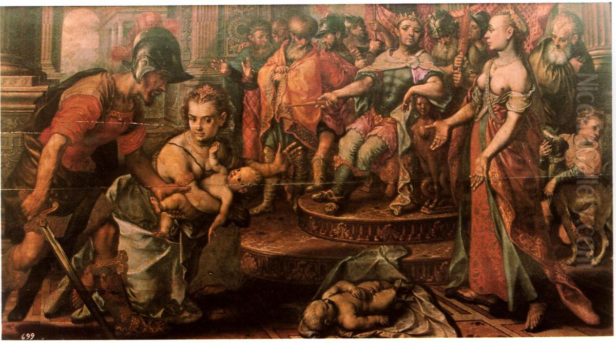 Judgment of Solomon Oil Painting by Pieter Aertsen