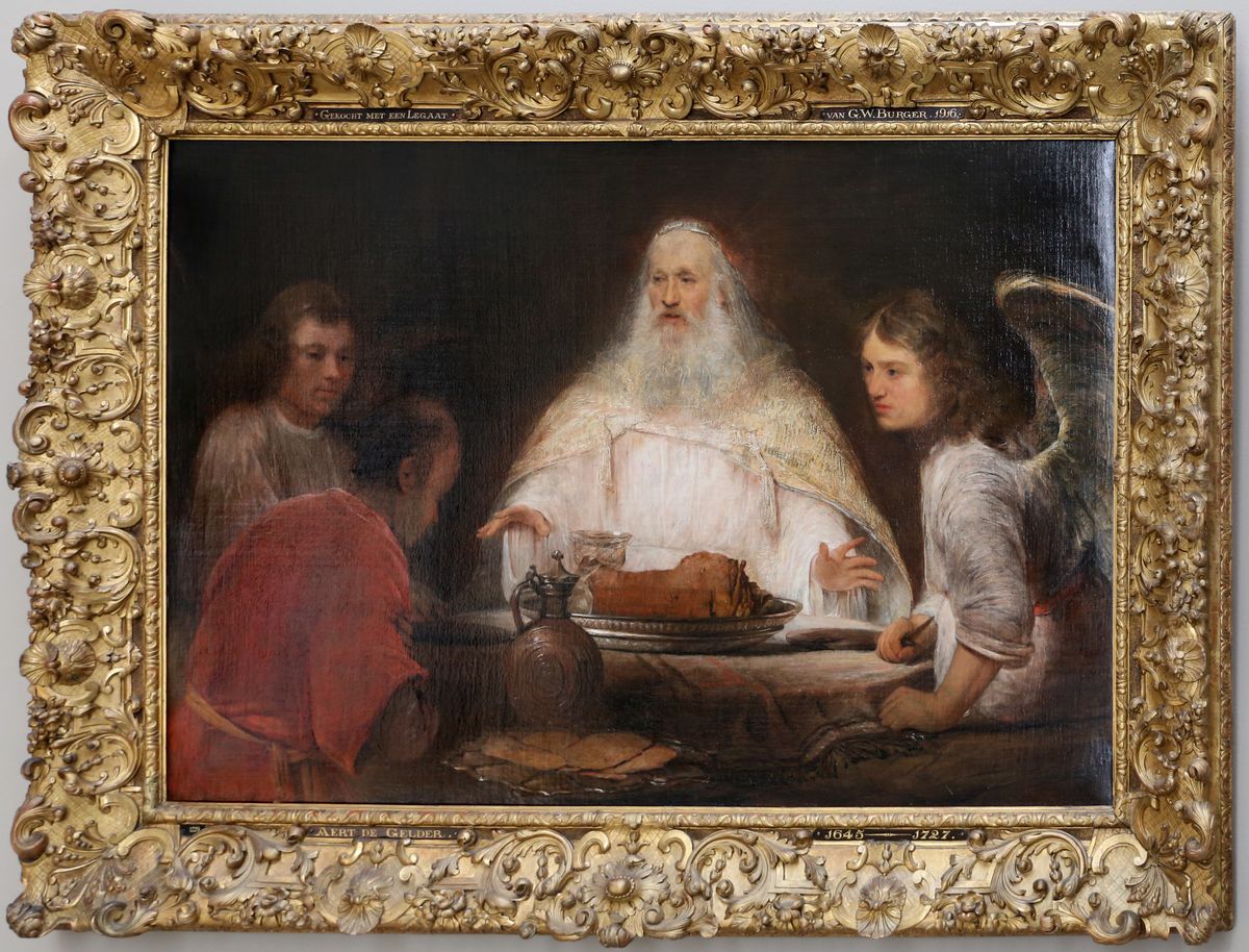Abraham and three Angels Oil Painting by Arent de Gelder
