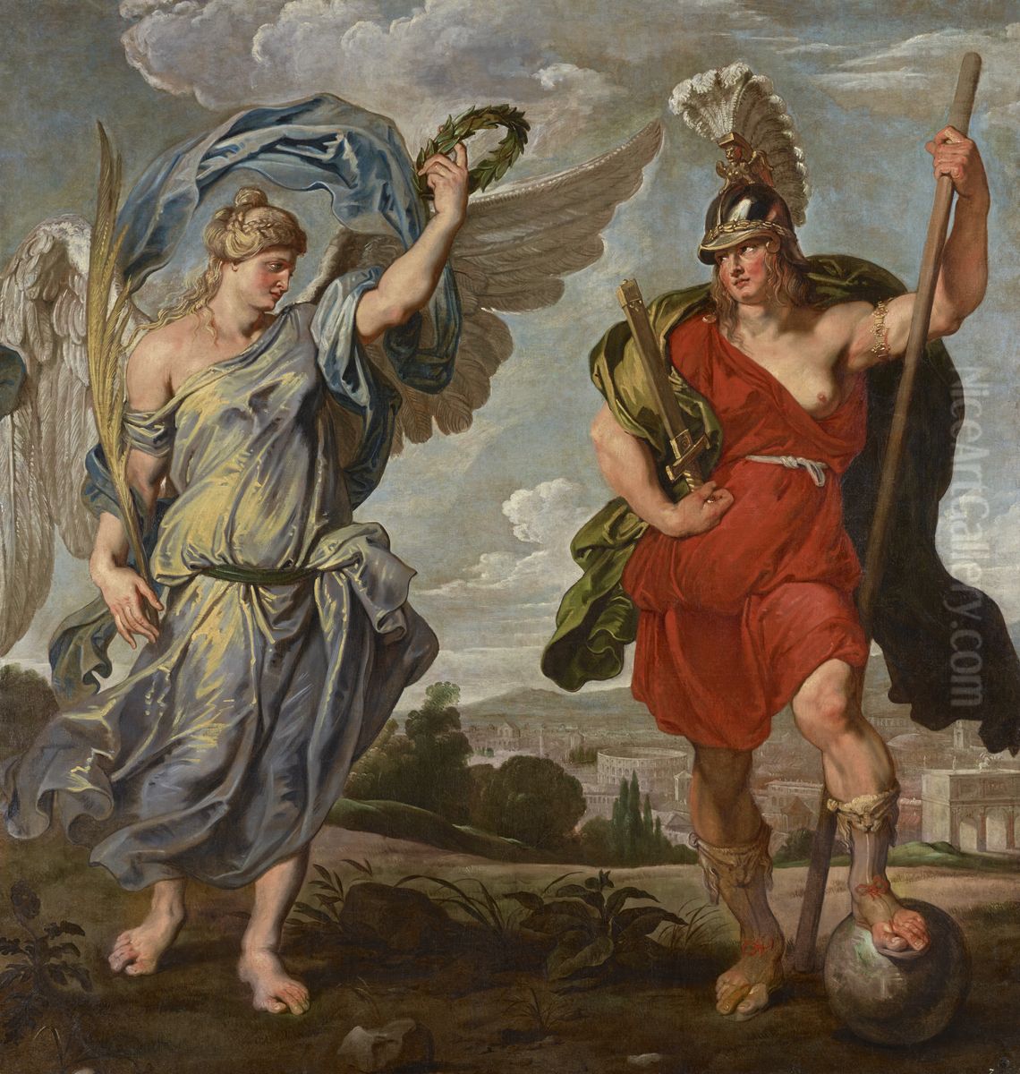 Victoria and Virtus Oil Painting by (studio of) Rubens, Peter Paul