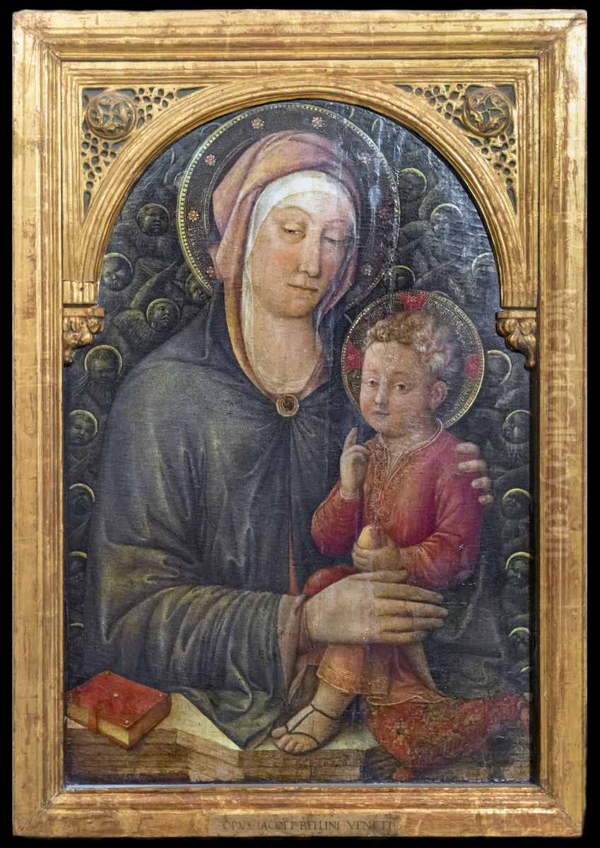 Madonna and Child Blessing Oil Painting by Jacopo Bellini