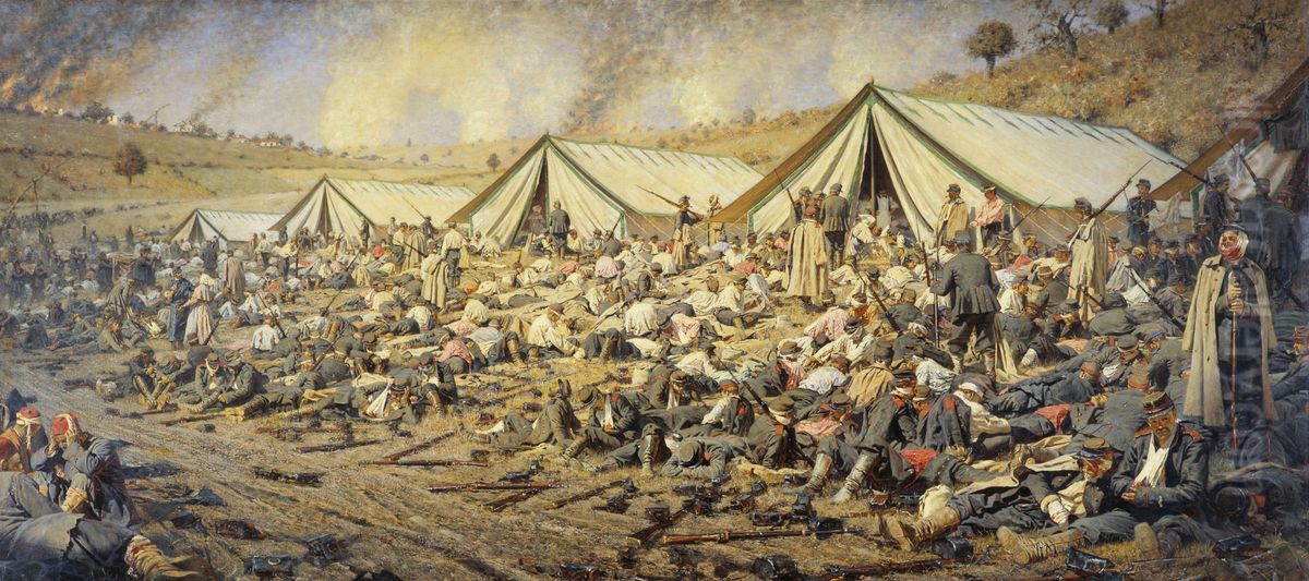 After the attack. Plevna, 1877-1878 Oil Painting by Vasily Vereshchagin
