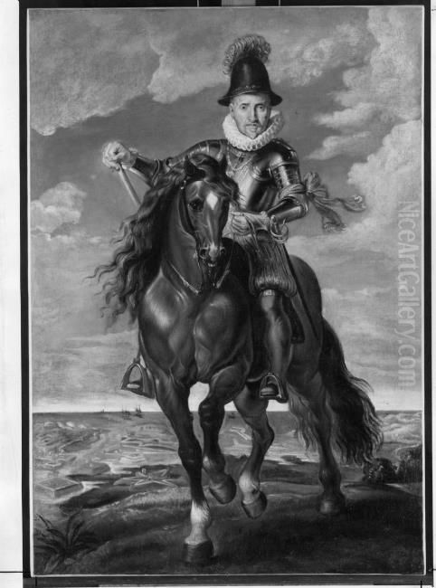 Portrait of Albert, Archduke of Austria (1559-1621), on Horseback Oil Painting by (studio of) Rubens, Peter Paul