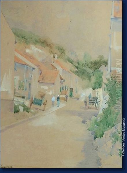 Rue Animee Oil Painting by Jean Cambresier