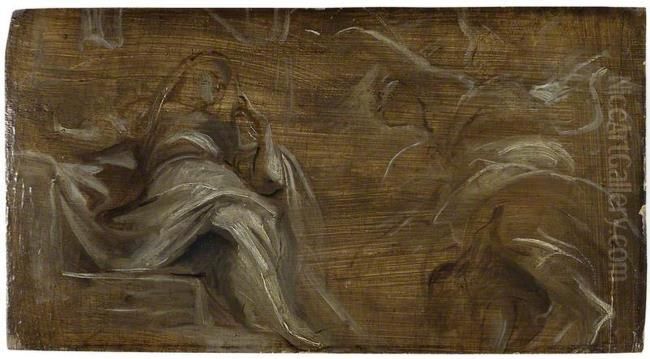 The Annunciation Oil Painting by (studio of) Rubens, Peter Paul