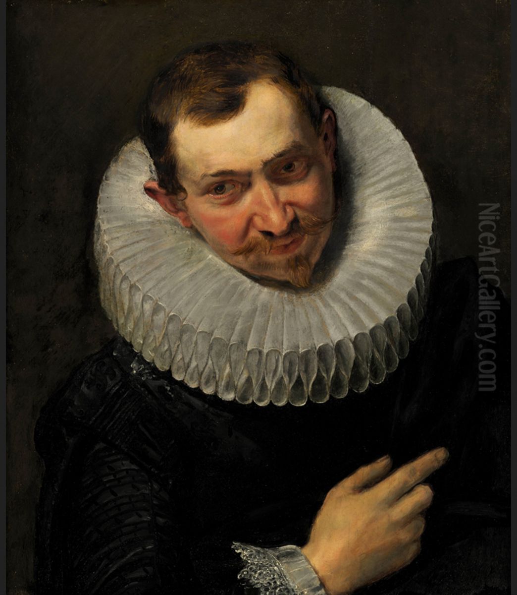 Portrait of the landscape painter Jan Wildens Oil Painting by (studio of) Rubens, Peter Paul