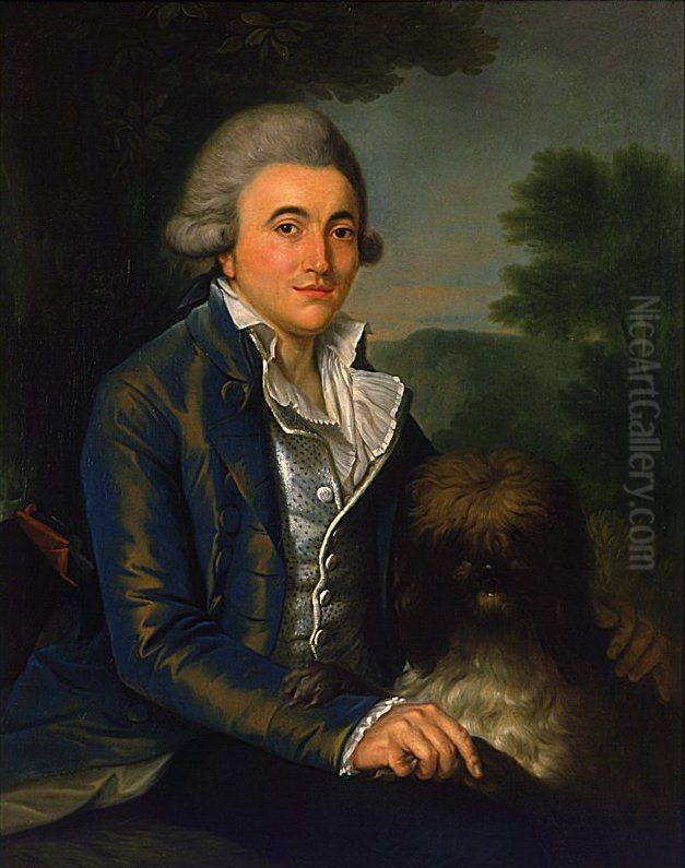 Portrait de Leon Bernard Oil Painting by Pierre Lacour the Elder