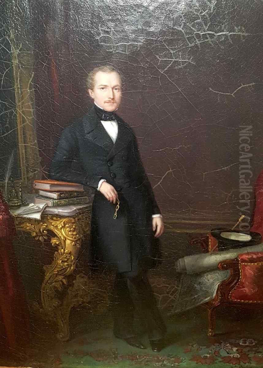 Portrait of Henri Goffart Oil Painting by Anne Nicole Voullemier