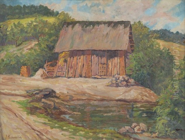 Stary mlat v Podbrdi Oil Painting by Jindrich Bubenicek