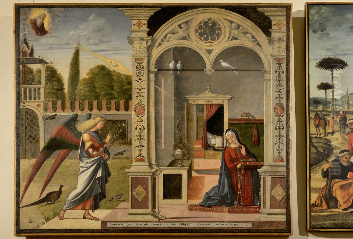 Annunciation Oil Painting by Vittore Carpaccio