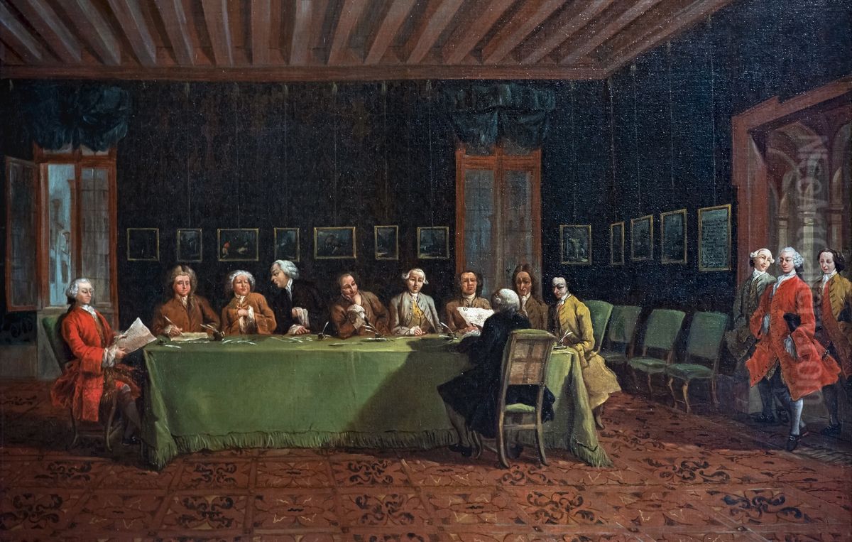 The diplomatic convent Oil Painting by Francesco Guardi