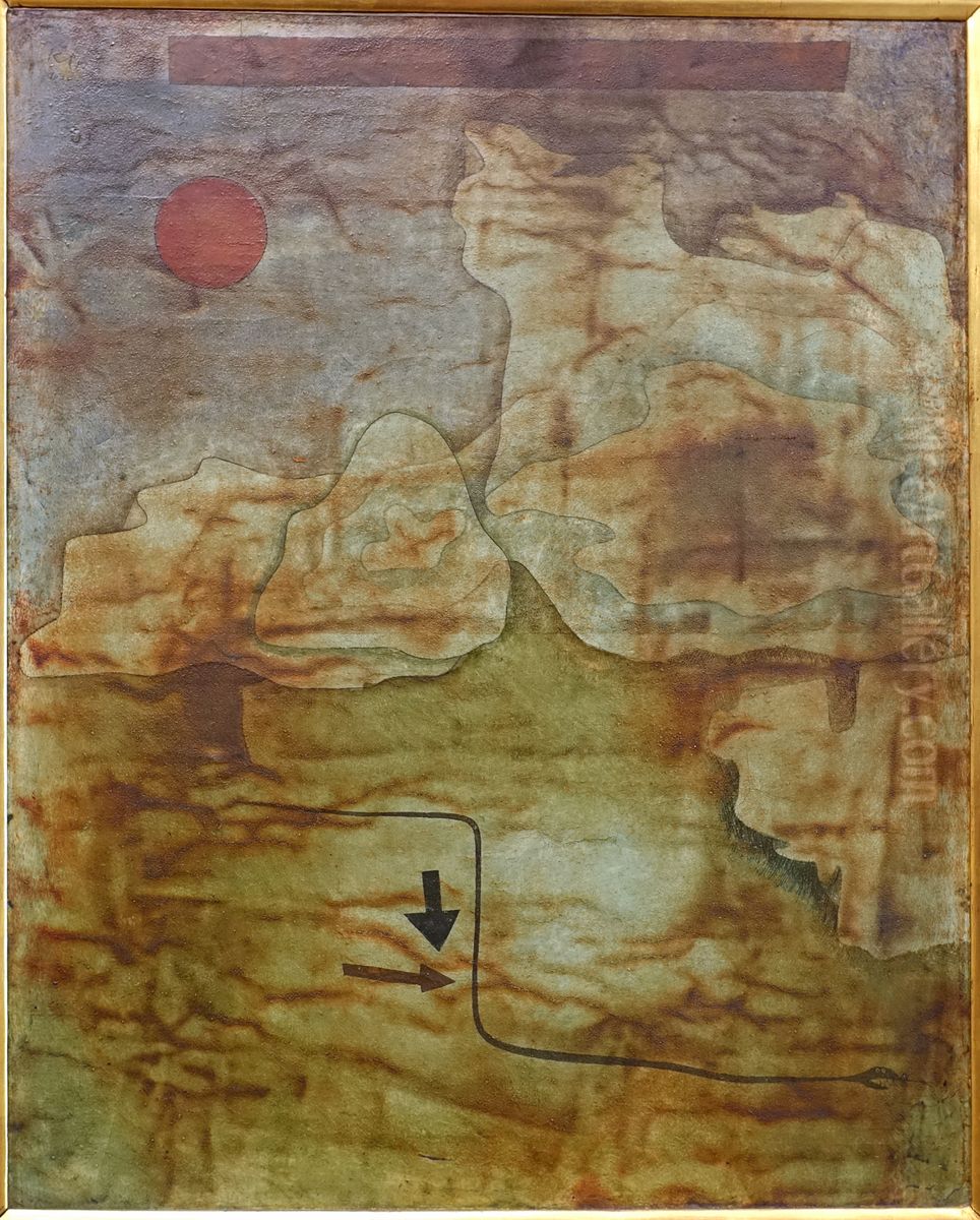 Dried Up Cataract Oil Painting by Paul Klee