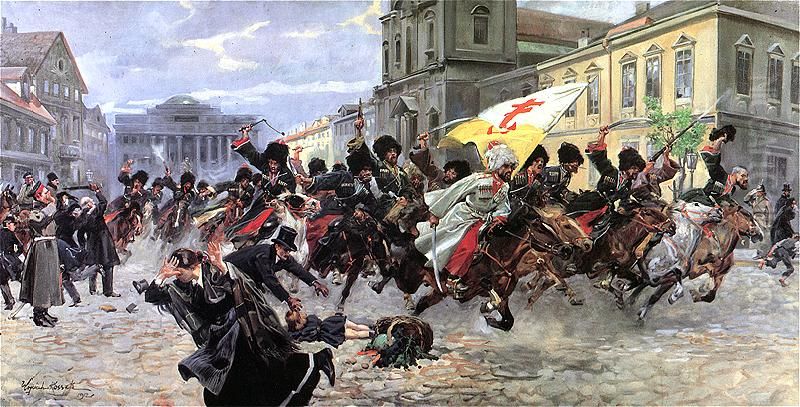 Warsaw 1830 Oil Painting by Wojciech Kossak