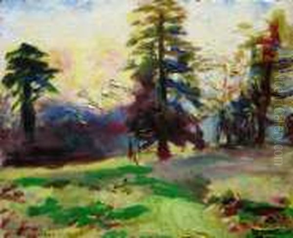 Cypres au couchant Oil Painting by Leon Gard