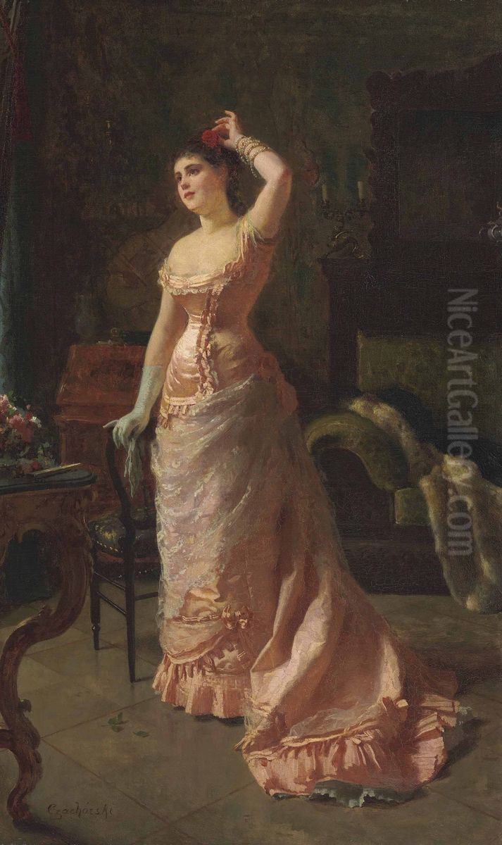 The finishing touch Oil Painting by Wladyslaw Czachorski