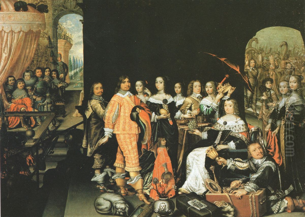 Verherrlichung der Kurfurstinwitwe Elisabeth Charlotte von Brandenburg als Konigin von Saba Oil Painting by Mathias Czwiczek