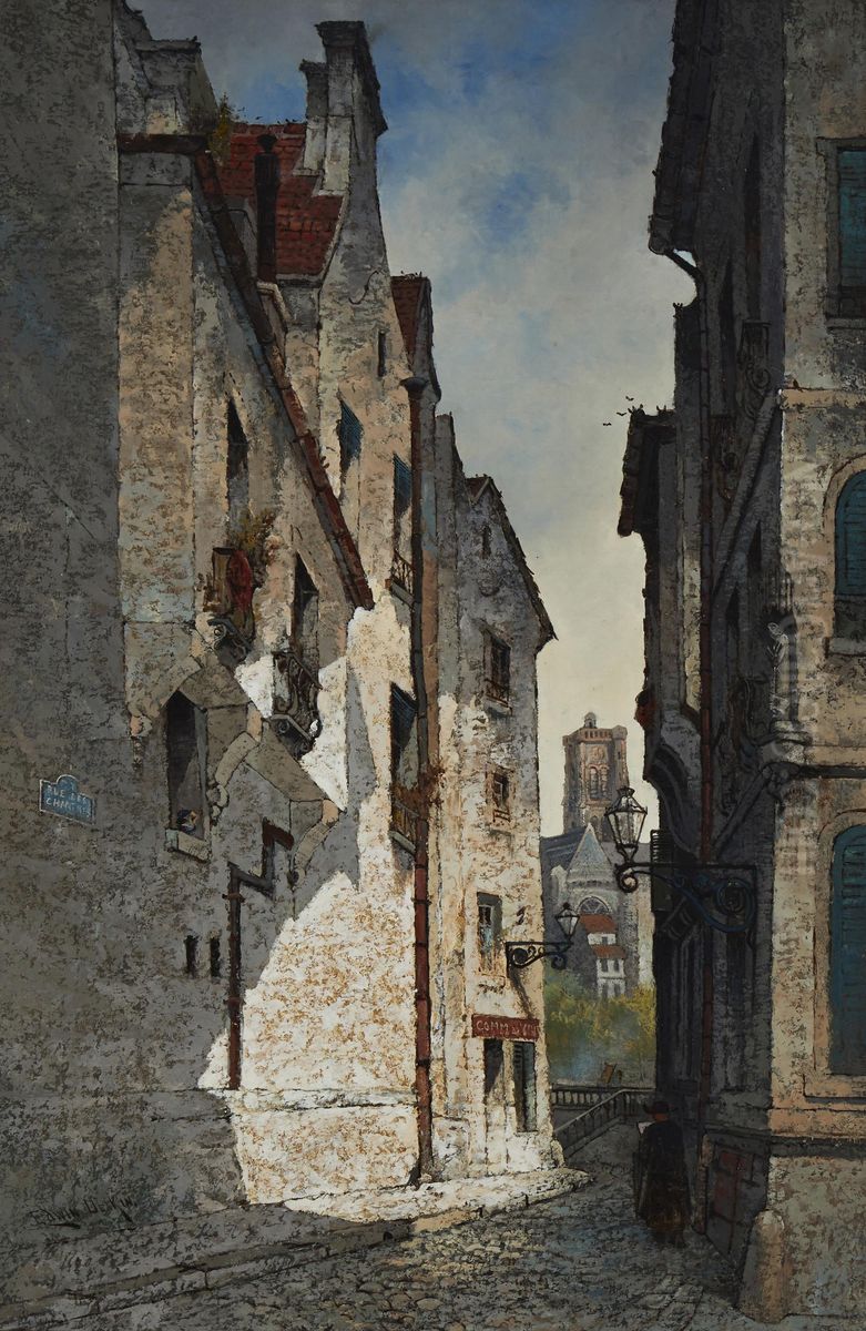 Rue des Chantres, Paris Oil Painting by Edwin Deakin