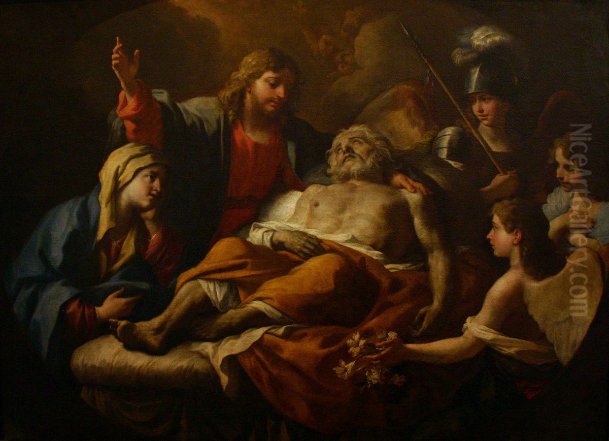 Death of St Joseph Oil Painting by Paolo de Matteis