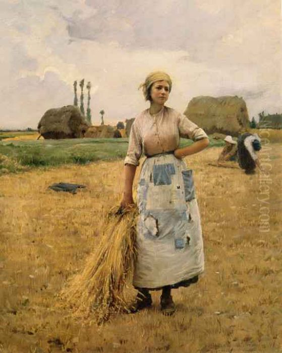 Harvester Oil Painting by Charles Sprague Pearce