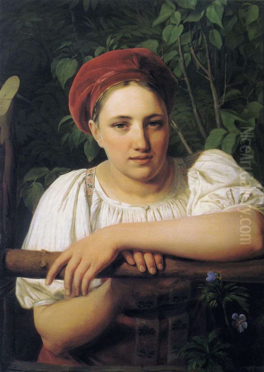 Peasant girl from Tver Oil Painting by Alexey Venetsianov