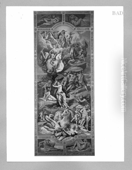 Suddenfall of the Titans Oil Painting by Anselm Friedrich Feuerbach