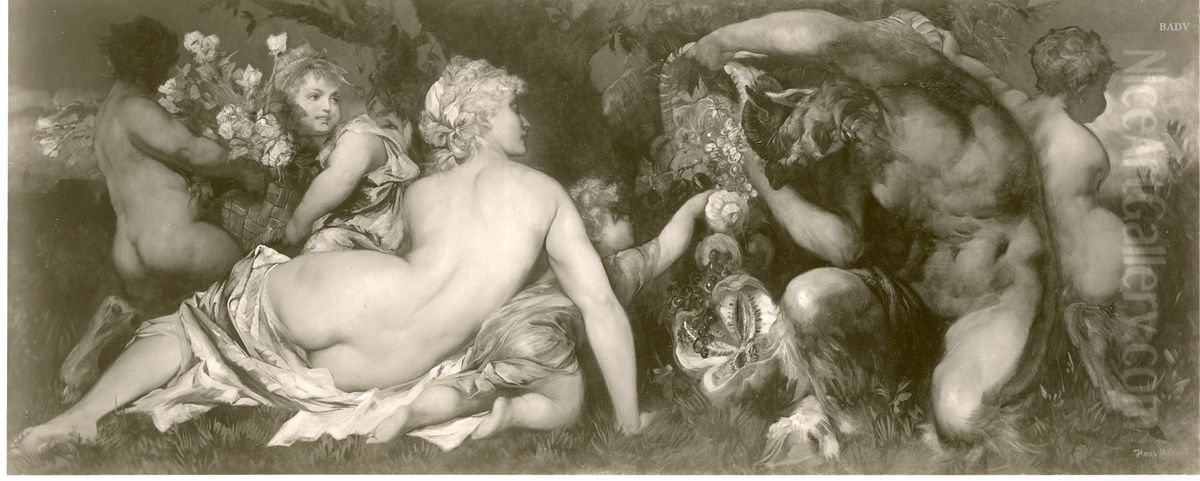 Bacchusfest (die Ernte) Oil Painting by Hans Makart