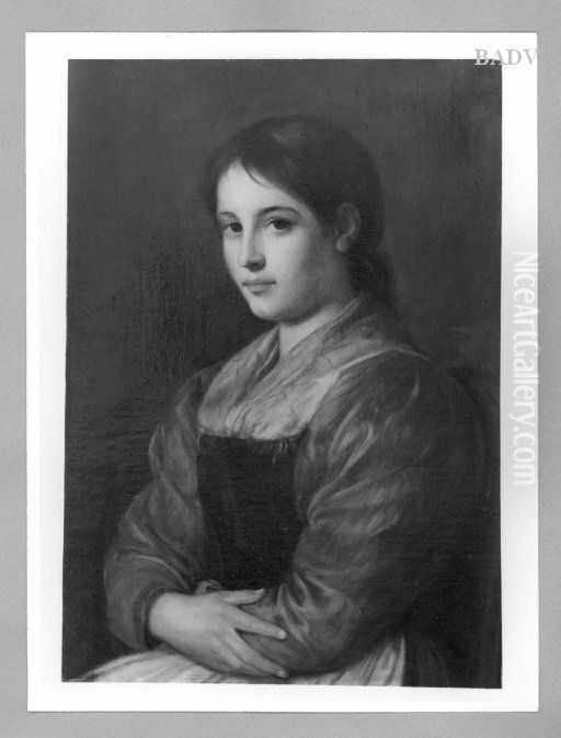 Madchenbrustbild Oil Painting by Franz Defregger