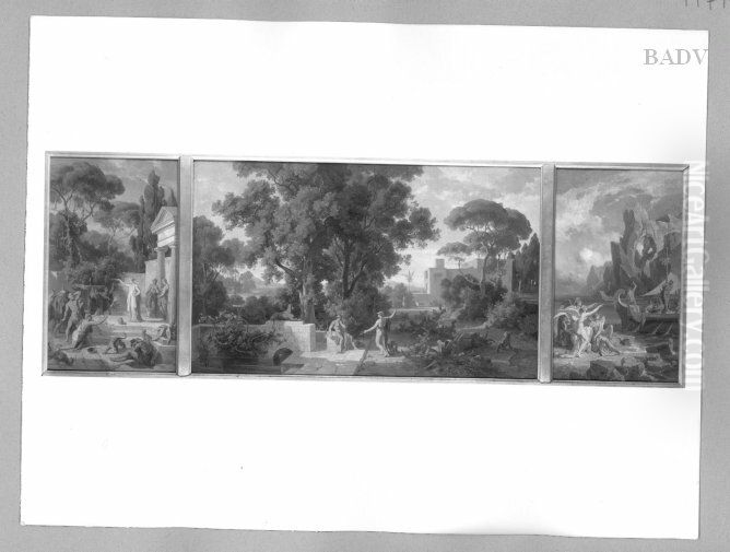 3 scenes from Odyssee Oil Painting by Friedrich Preller the Elder