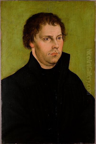 Portr. of Martin Luther Oil Painting by Lucas Cranach the Elder