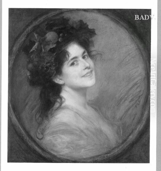 Madchenportrat Oil Painting by Friedrich August von Kaulbach