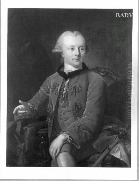 Herrenportrat mit Degen Oil Painting by Anton Graff