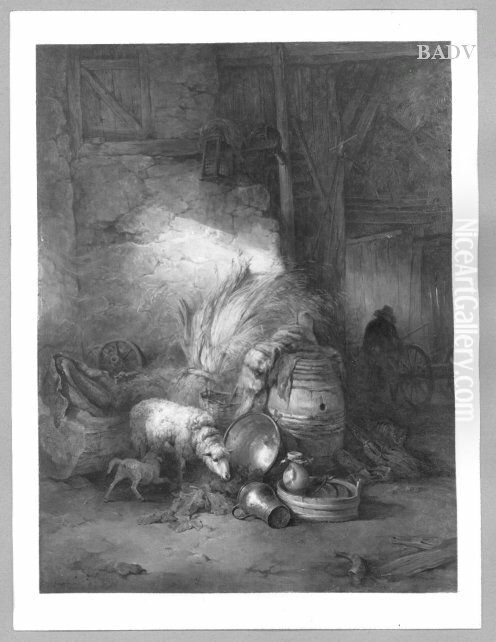 Schafe Oil Painting by Friedrich Gauermann