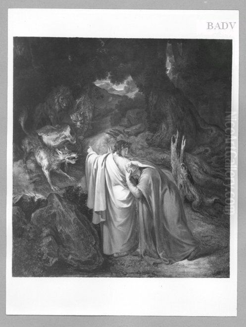 Dante and Virgil Oil Painting by Joseph Anton Koch