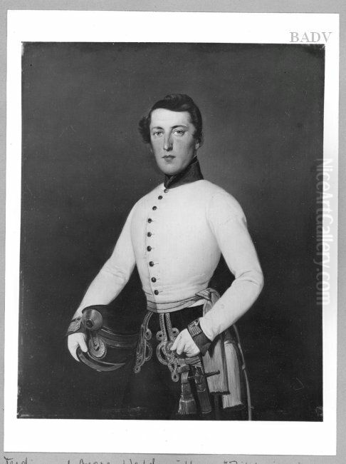 Portrait of a young gentleman in uniform Oil Painting by Ferdinand Georg Waldmuller
