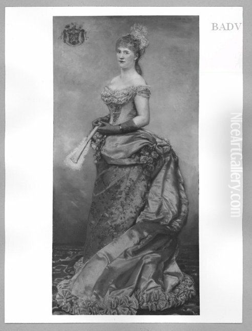 Frauenportrat Oil Painting by Albert von Keller