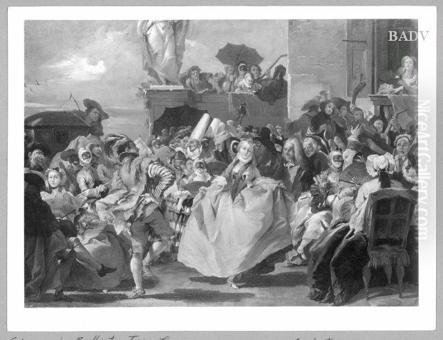Maskerade Oil Painting by Giovanni Battista Tiepolo