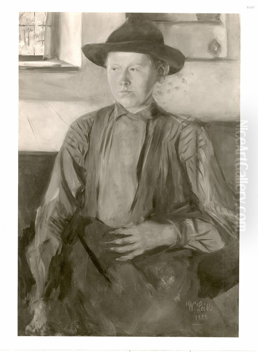 Bauernjunge Oil Painting by Wilhelm Leibl