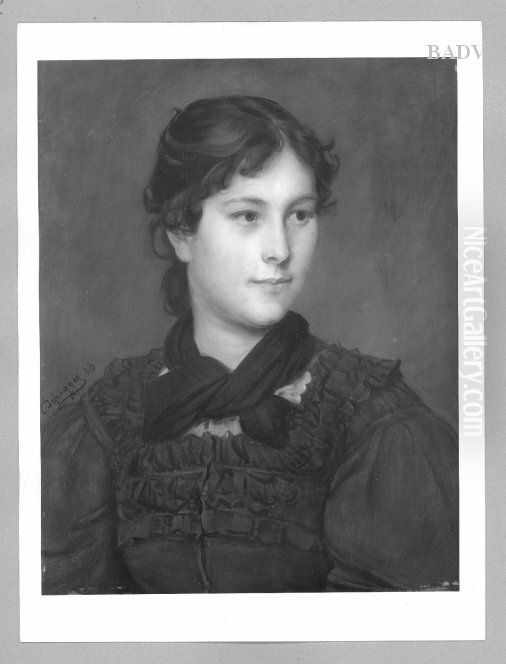 Bildnis eines jungen Madchens Oil Painting by Franz Defregger