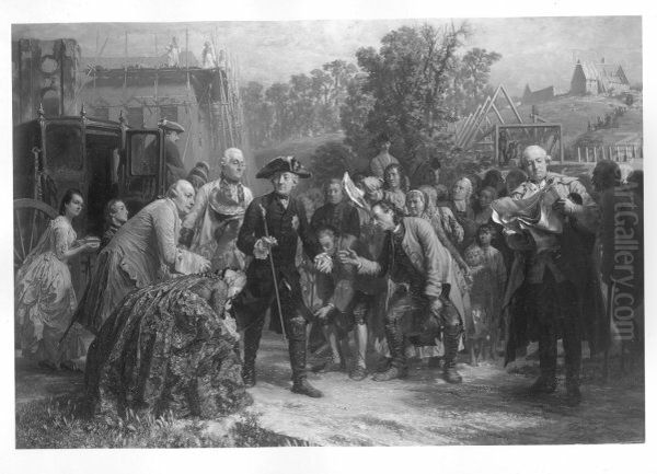 Frederec th. great as building - master Oil Painting by Adolph von Menzel