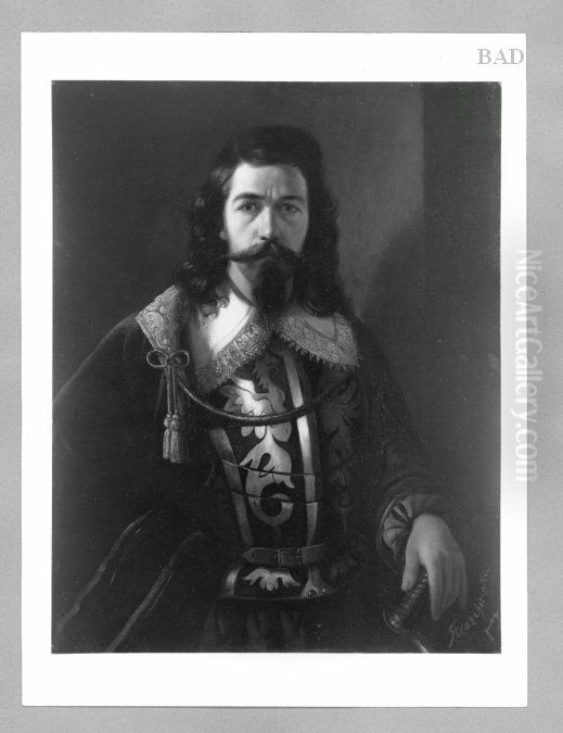 Selbstportrat (in Ritterrustung) Oil Painting by Hans (Johann von Strasiripka) Canon