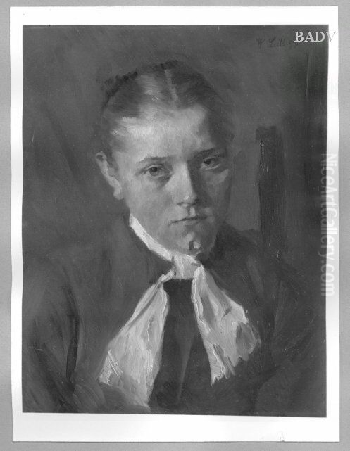 Bildnis eines Madchens / Kopf Oil Painting by Wilhelm Leibl