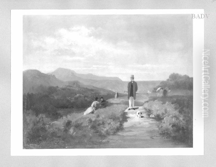 walking in sunny sceneny Oil Painting by Carl Spitzweg